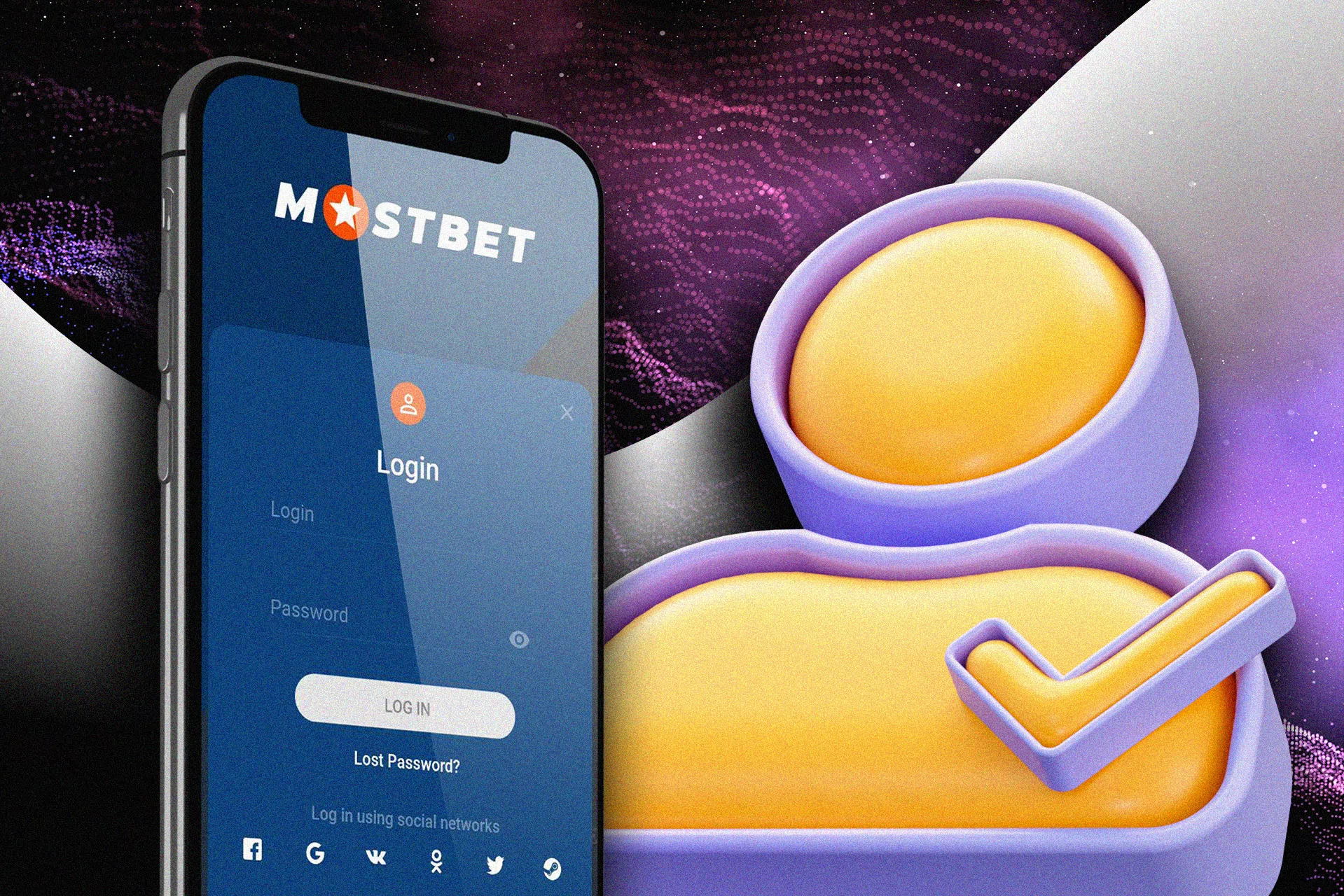 Enter your login and a password to log in to Mostbet.