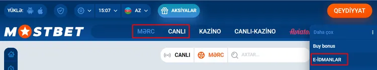 Mostbet İdman mərcləri