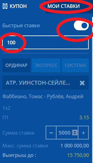 ставочный купон в mobile version БК Мостбет